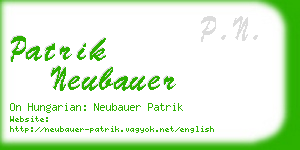 patrik neubauer business card